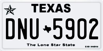 TX license plate DNU5902
