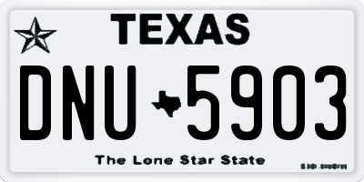 TX license plate DNU5903