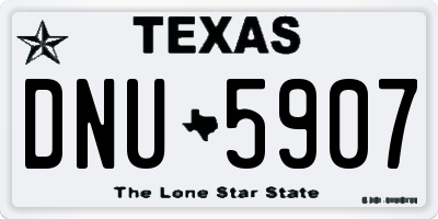 TX license plate DNU5907