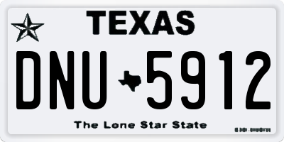 TX license plate DNU5912