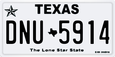 TX license plate DNU5914