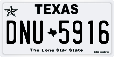 TX license plate DNU5916