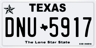 TX license plate DNU5917
