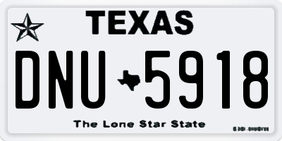 TX license plate DNU5918
