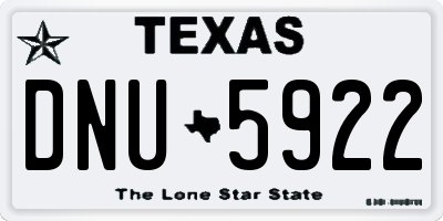 TX license plate DNU5922