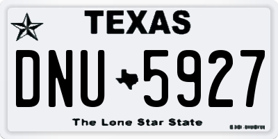 TX license plate DNU5927