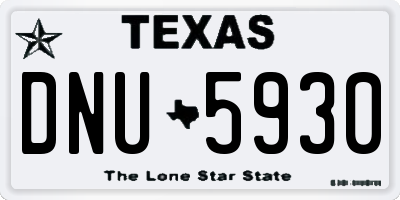 TX license plate DNU5930