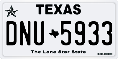 TX license plate DNU5933