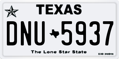 TX license plate DNU5937