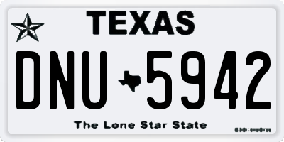 TX license plate DNU5942