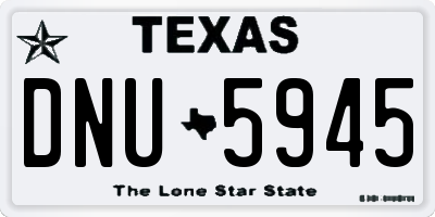 TX license plate DNU5945