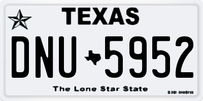 TX license plate DNU5952