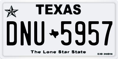 TX license plate DNU5957