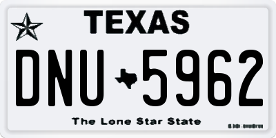 TX license plate DNU5962