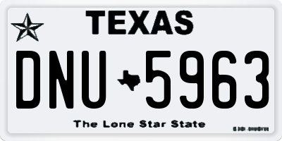 TX license plate DNU5963