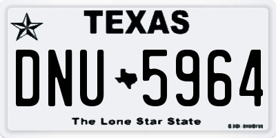 TX license plate DNU5964