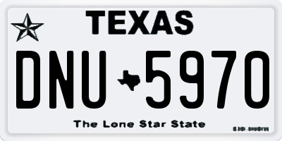 TX license plate DNU5970