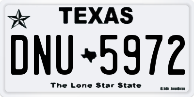 TX license plate DNU5972