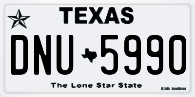 TX license plate DNU5990