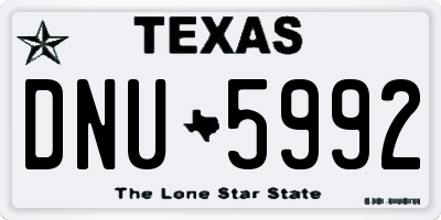 TX license plate DNU5992