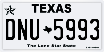 TX license plate DNU5993