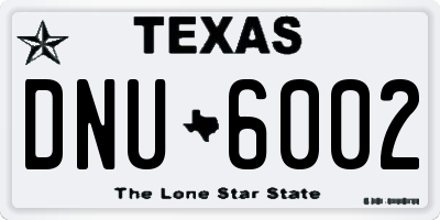 TX license plate DNU6002