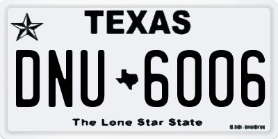 TX license plate DNU6006