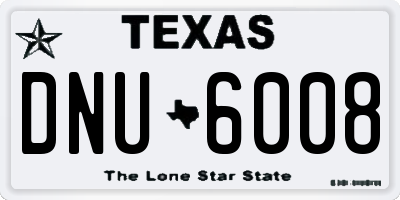 TX license plate DNU6008