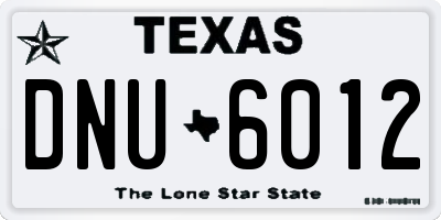 TX license plate DNU6012
