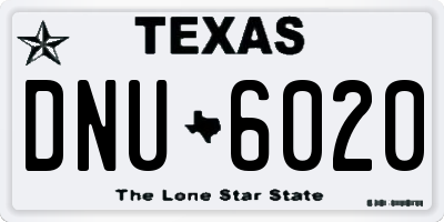 TX license plate DNU6020
