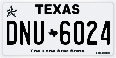 TX license plate DNU6024