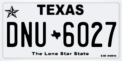 TX license plate DNU6027