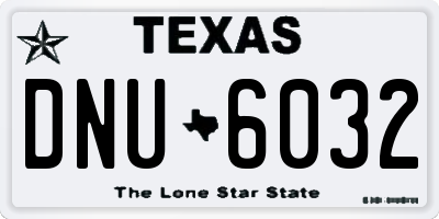 TX license plate DNU6032