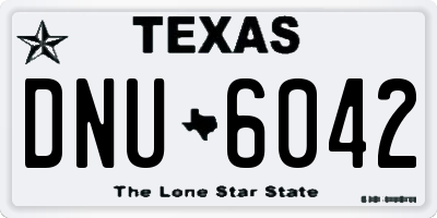 TX license plate DNU6042