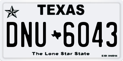 TX license plate DNU6043