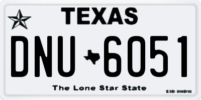 TX license plate DNU6051
