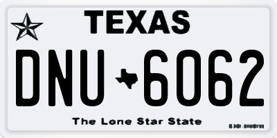 TX license plate DNU6062