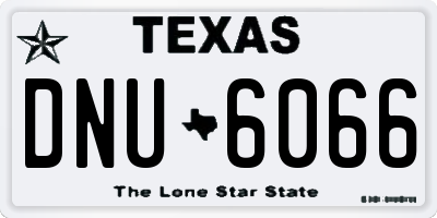 TX license plate DNU6066