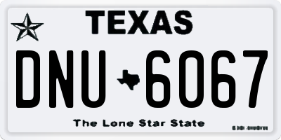 TX license plate DNU6067