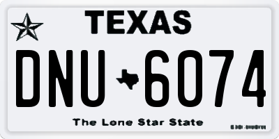 TX license plate DNU6074
