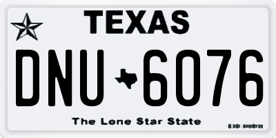 TX license plate DNU6076