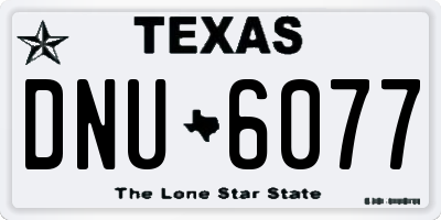 TX license plate DNU6077