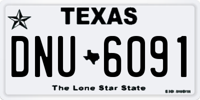 TX license plate DNU6091