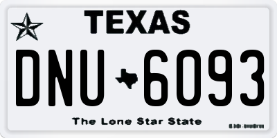 TX license plate DNU6093