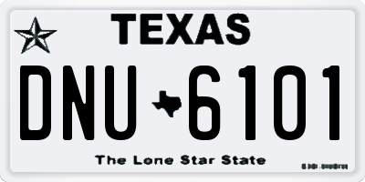 TX license plate DNU6101
