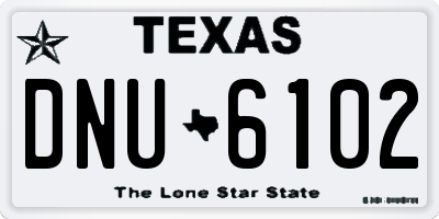 TX license plate DNU6102