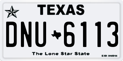 TX license plate DNU6113