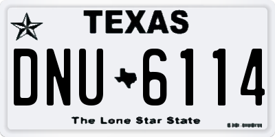 TX license plate DNU6114