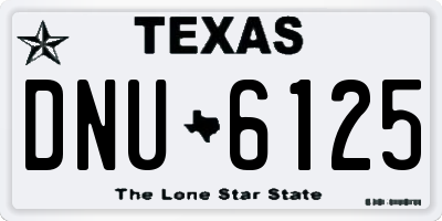 TX license plate DNU6125