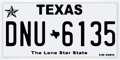 TX license plate DNU6135